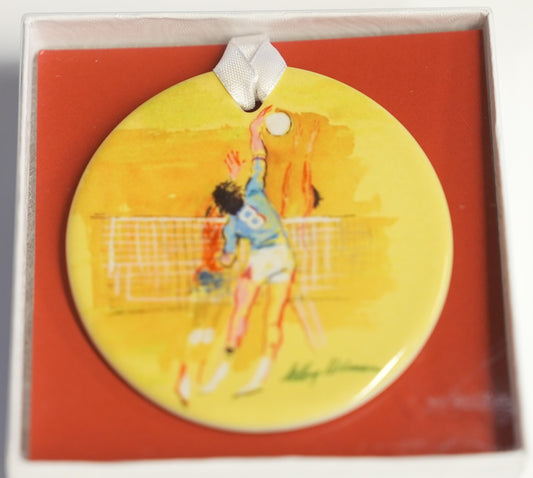 Leroy Neiman Porcelain Ornament Volleyball